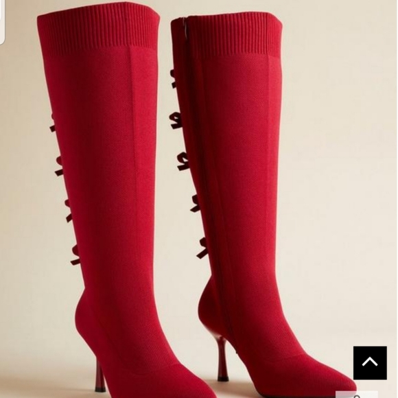 NWT Torrid Red Bow Back Stiletto Boots - Picture 4 of 5
